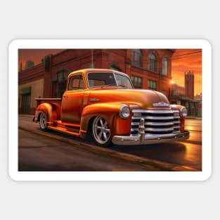 Orange Chevy 3100 Pick up Sticker